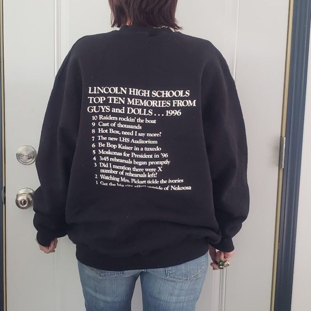 90s Guys and‎ Dolls High School Musical Crew Neck Sweatshirt - Picture 3 of 5